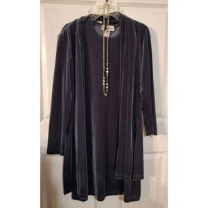 Ronnie Nicole Women's black dress size 8 with jacket and necklace vintage